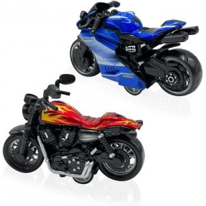 ERYI-2 Pièces Moto Modèle Jouet,Tirez Jouet De Moto,Jouet Moto En Alliage,Mini Jouet De Moto,Pour Les Tout-Petits, Les Garçons Et Les Jeux Éducatifs Pour Filles, Cadeau De Fête D'Anniversaire - Neuf