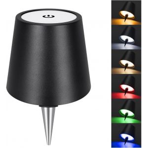 Kal-Abat-Jour Pour Bouteille De Vin Sans Fil, 8 Modes D'éclairage Rvb, Température De Lumière 3000-6500 K, Lampe Tactile Rechargeable Pour Bouteille De Vin, Lampe Portable Sans Fil, Lumières De - Neuf