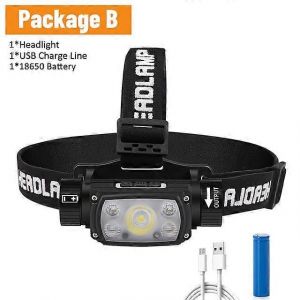 Lampe Frontale Usb Puissante À Led Rechargeable, 3 Modes, À Induction, Avec Batterie 18650, Lampe Torche Xhp50 Pour Le Camping Nocturne En Extérieur-200a-2 - Neuf
