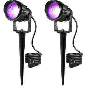 Projecteur Led Uv D'ext&eacute;rieur, Lumi&egrave;re Led Noire &Eacute;tanche Ip66, 385-400 Nm, Projecteur Led Uv Pour No&euml;l, Dj, Discoth&egrave;que, Affichage Fluorescent, Bar, F&ecirc;te - Neuf