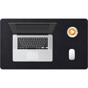 Sous-Main Bureau, Tapis De Bureau, Tapis De Clavier Et Souris, Tapis De Portable, Pad &Eacute;criture, Mouse Pad, Pour Bureau/Maison/Gaming, Pu &Eacute;tanche + Su&egrave;de Antid&eacute;rapant 60 X 35Cm (Noir) - Neuf