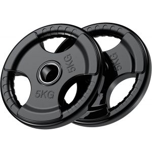Asfasfq-Disques De Poids Olympiques 1,25kg - 20kg, Finition Caoutchouc, Plaques De Poids Noires En Paires Ou Simples Pour Le Levage Et L'entraînement Aux Poids, Barbell Weight Plates - Neuf