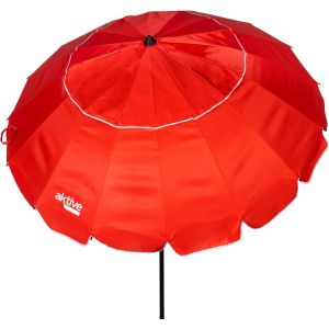 Ulteronixshop-62278 - Parasol Rouge Pliable et Inclinable, Coupe-Vent, &Oslash; 206 cm, Protection UV50 - Neuf
