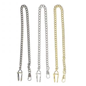 3 Pcs Montre Vintage Montre En M&eacute;tal Cha&icirc;ne De R&eacute;paration Montre Cha&icirc;ne Pi&egrave;ces De Sac &Agrave; Main Plat Cha&icirc;ne De Montre En Or Antique Montre Porte-Monnaie Cha&icirc;ne De Gousset - Neuf