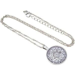 Kales-Collier 7 Archanges Talisman Amulette Protection Occulte Puissant Porte-Bonheur Sceau Des Archanges Couleur Argent Rayon De Lumière Boîte Cadeau Ésotérisme Énergie Positive Bijoux Religieux - Neuf