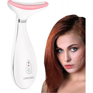 Beauté Appareils Lifting Massage Visage, Masseur Visage, Appareil Anti Rides Visage, Masseur De Visage Électrique Anti-Rides, Double Menton Appareil, Rechargeable Par Usb Portable - Rose - Neuf