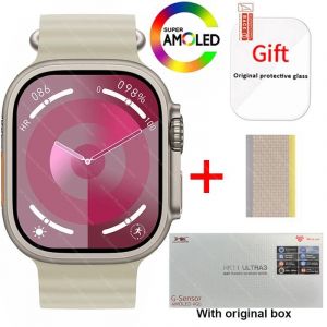 Nouveau Hk11 Ultra 3 Smartwatch 2025 49mm Amoled 4g Rom Ai Chat Robot Bluetooth R&eacute;seau Appel Horloge Nfc Boussole Montre Intelligente Hommes Femmes - Neuf