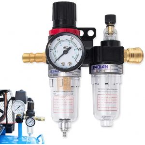 Ulteronixshop-R&eacute;ducteur de pression d'air comprim&eacute;, S&eacute;parateur D'Eau &Agrave; Air Comprim&eacute; avec Manom&egrave;tre filtre 1/4 ""r&eacute;gulateur d'air D&eacute;tendeur D'Air Comprim&eacute; pour Compresseur et Outils d'Air - Neuf