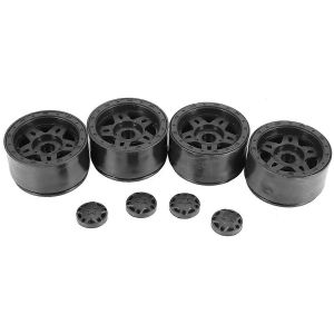 4pcs en plastique beadlock 2.2 moyeu de roue jantes pour 1/10 rc crawler voiture axial SCX10 Wraith Capra RR10 - Neuf