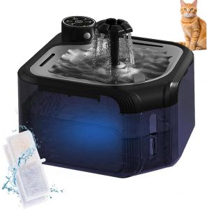 Subzonal-Fontaine A Eau Chat Sans Fil-2,8l Fontaine &Agrave; Eau Pour Chat -Distributeur - Detecteur De Mouvement-Disponible Pour Les Animaux De Petite Et Moyenne Taille - Neuf