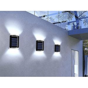 Lot De 4 Lampes Solaires Murales Pour Jardin Et Cl&ocirc;ture Ext&eacute;rieure - Neuf