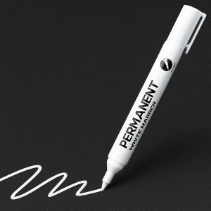 Mevronisshop-Marqueur Blanc,Marqueur Blanc Permanent,Imperm&eacute;able Et &Agrave; S&eacute;chage Rapide, Largeur De Trait 2 Mm, Convient Pour La Pierre, Le Bois, Le Verre, La C&eacute;ramique, La Toile, Les Pneus Et Les Texti - Neuf