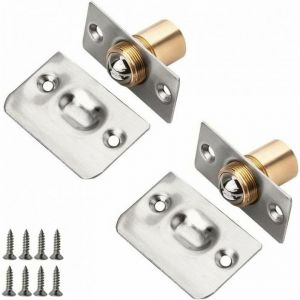 Loqueteau À Bille, 2 Piècesacier Inoxydable Fermoir Loquet Bille Pour Porte Loquet Bille Réglable Roller Ball Meubles Loquet De Porte Avec Vis Pour La Maison - Universels Et Durables - Neuf