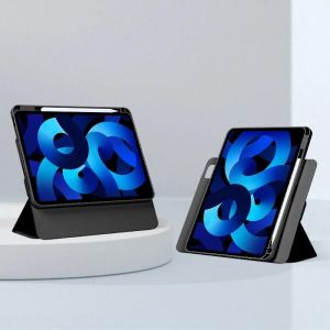 Chicslick-Pour 2025 Ipad 11 Étui M4 Pro 13 ""Air 6 4th 5th Pro11 12.9 Mini6 10.2 8th 9th 10th A16 Étui À Crayons Rotatif Détachable Magnétique,2018-2022 Pro11,Rouge[X74] - Neuf