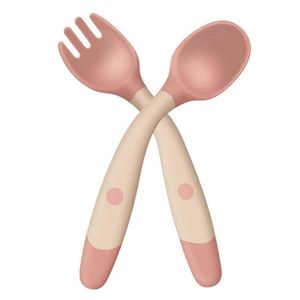 Vaisselle Pour Tout-Petits Ensemble Cuillère Et Fourchette Pour Bébé Vaisselle D'entraînement À L'alimentation A - Neuf