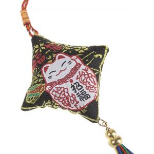 Kalanka-Lachineuse - Pendentif Porte Bonheur Maneki Neko 28 Cm - Porte-Bonheur Japonais &Agrave; Suspendre - Amulette Japonaise - Omamori Porte Chance - Chat Japonais - Cadeau Japon Asie - Fortune & R&eacute;ussit - Neuf
