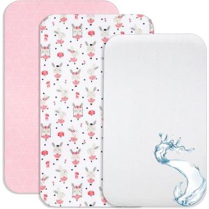 Draps Housses Cododo + 1 Al&egrave;se Prot&egrave;ge Matelas Compatible Cododo B&eacute;b&eacute; - Drap Housse Cododo 100% Coton - Al&egrave;se 100% Imperm&eacute;able (Danseuse Rose, 83 X 50 Cm) - Neuf