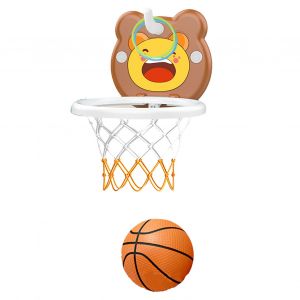 Mini Panier De Basket Avec Ventouse, Panier De Basket Pliable A Induction Infrarouge Sans Perforation Pour Enfants Avec Ballon, Panneau De Basket Jaune - Neuf