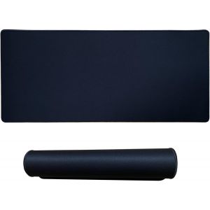 Tapis de souris de jeu,grand tapis de souris taille 80x30CM épaisseur 3MM,tapis de souris d'ordinateur antidérapant et étanche avec bords cousus pour jeux/bureau/maison-80x30 Black001 - Neuf
