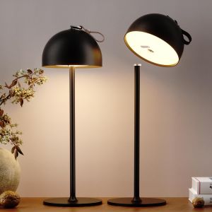 Lampe De Table Led À Intensité Variable, Rechargeable Sans Fil Avec Usb-C, Blanc Chaud 3000k, Hauteur Réglable En Métal, Pour Chevet, Bureau, Restaurant, Extérieur, Or - Neuf