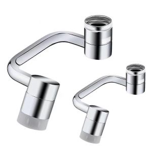 Robinet Chrom&eacute; A&eacute;rateur Pack De 2, 1080 Degr&eacute;s Pivotant Extender, D'Un &Eacute;vier De Cuisine A&eacute;rateur Extension Avec Deux Modes De Prise - Neuf