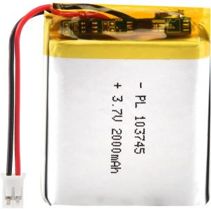 Batterie Li-Po 3,7 V 2000 mAh 103745 lithium-polym&egrave;re lithium-ion avec connecteur 2P pH avec grille de 2,0 mm - Neuf