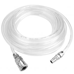 Tuyau pneumatique en polyurethane pour transport d'air comprime (3/6 m) avec connecteur male/femelle 1/4 po (6 m) - Neuf