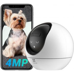 lbgwp60-C6 4Mp Caméra Surveillance Wifi 2.4/5Ghz Wifi & Ethernet, Caméra Intérieur 360 °, Suivi Auto Zoom, Détection De Humain & Animaux & Activités Vocales & Agitation De La Main, Appel Bidirectionn - Neuf