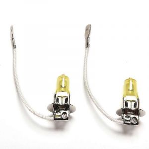 Lampe Frontale En Verre Jaune Doré Foncé Ampoule De Voiture De Remplacement Super Brighter 1paire 12v 55w H3 - Neuf