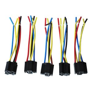 5 pcs 5 broches fils câble relais prise harnais connecteur DC 12V pour voiture auto - Neuf