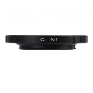 Adaptateur d'objectif CCTV a monture C pour appareils photo reflex numeriques Nikon (C-N1 noir) - Neuf