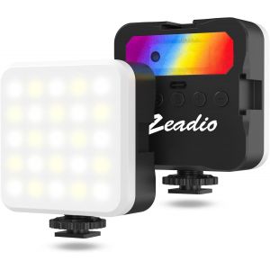 Lampes Vidéo Pour Appareil Photo, Lumière Led Portable Rechargeable Irc 95+/20 Modes Scène/3000 K-7000 K Avec 3 Supports De Griffe[CLI1996] - Neuf