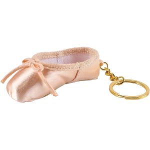 Kalanka-Porte-Cl&eacute;s Mini Chausson De Ballet, Porte-Cl&eacute;s Pointe, Pendentif Chaussure En Dentelle Fait Main, Pendentif De Sac, Cadeau Pour Les Amateurs De Danse, Or - Neuf
