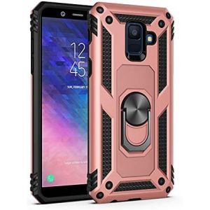 Kal-Coque Samsung Galaxy J8 2018, Avec Anneau Support, Coque Etui Housse Galaxy J8 2018 Antichoc Militaire [Tough Armor] Heavy Duty Shock Proof Protective Housse Pour Galaxy J8 2018- Rose Or - Neuf