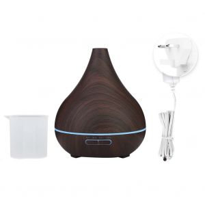 Brumisateur d'air portable 400 ml, diffuseur de bureau pour voiture, humidificateur ultrasonique silencieux pour chambre a coucher (prise britannique) - Neuf