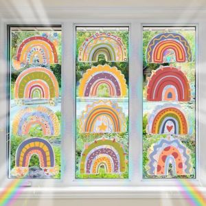 Arc-en-Ciel Suncatcher Sticker Fenetre Autocollants Anti Collision Oiseaux Stickers Fenêtre Anti Regards Film Fenêtre Film Électrostatique Vitre Prévenir Que Oiseaux ne se Cognent dans Vos Fenêtres - Neuf