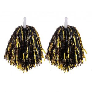 2pcs Pom-Pom Girl Pom Pom Feuille Métallique Pom-Pom Pom Fleurs À La Main Avec Poignée Pour Les Compétitions Sportives Célébrations - Neuf