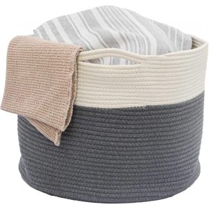 MEVRONISSHOP-Panier de Rangement &Oslash;50x35-60L Corbeille &agrave; Linge en Osier Panier &agrave; Jouets Rond Enfant - Neuf