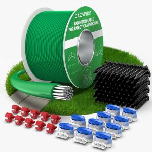 MEVRONISSHOP-250 m Cable Robot Tondeuse + 150 Piquets + 10 Connecteurs de C&acirc;ble + 10 Bornes de Connexion, Tondeuse Gazon Fil P&eacute;riph&eacute;rique Compatible avec Gardena Bosch Husqvarna Worx Honda Robomow et - Neuf