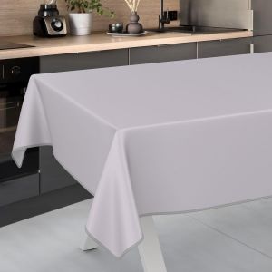 Nappe En Toile Cirée Lavable, Pour Table De Jardin, Extérieur Et Intérieur, Avec Ourlet, Grise, 120 X 140 Cm - Neuf