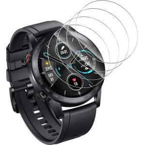 Verre Tremp&eacute; Pour Honor Magic Watch 2 46mm Protection &Eacute;cran, [4 Pi&egrave;ces] 9h Duret&eacute; Vitre Tremp&eacute;, Sans Bulles/Haute D&eacute;finition Vitre Protection D'&eacute;cran Pour Honor Magic Watch 2 46mm - Neuf