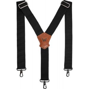 Cauc-Bretelles En Y De 5,1 Cm Pour Homme, Bretelles Robustes En Y, Larges Crochets Porte-Jarretelles Pour Jeans, Pantalons Porte-Jarretelles Pour Hommes Noirs, Noir, 2-Inch - Neuf