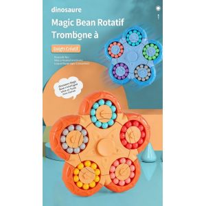 Six sided rotating ball cube children's fingertip gyroscope student creative decompression flipping magic bean puzzle magic ball toy (ten sided rotating magic bean cube) - Neuf