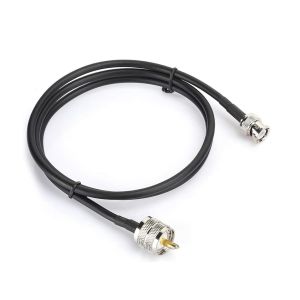 1m/100 cm/39.4in C&acirc;ble Coaxial RG58 UHF PL259 M&acirc;le vers M&acirc;le pour Radio CB, Radio Amateur et Amateur, Compteur SWR Accessoire d'adaptateur de c&acirc;ble - Neuf