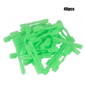 Lot De 40 Batons Lumineux Fluorescents A Clipser Pour Canne A Peche De Nuit (M) - Neuf