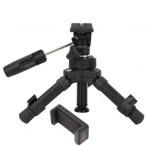 Mini trepied de table pliable et portable pour appareil photo reflex, fixation a vis de 6,35 mm, tete spherique amovible - Neuf