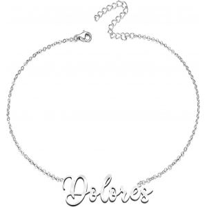 Eryi-Bracelet Pour Femme Avec Prénom En Acier Inoxydable - Pendentif Prénom Personnalisé Argenté Pour Femme - Cadeaux Personnalisés Pour Femme, Mère, Fille, Meilleure Amie - Neuf