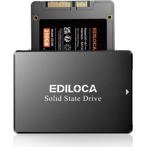 ES106 SSD 250 Disque Dur Interne SSD SATA III 2,5"" 3D Nand Jusqu'&agrave; 550 Mo/S en Lecture,Mise &agrave; Niveau de M&eacute;Moire Et Stockage pour PC ou Ordinateur Portable - Neuf