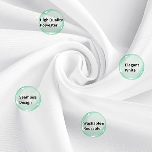 Mevronisshop-Paquet De 8 Nappes Blanches 153x260 Cm Nappes Rectangulaires Nappe Blanche Pour Table De 6 Pieds Nappes En Tissu Polyester Lavables Rectangulaires Pour Banquet De F&ecirc;te De Mariage - Neuf