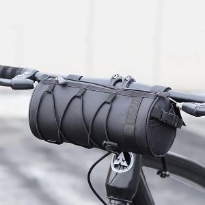 Sacoche Velo Sacoche De Guidon V&eacute;lo, Sac Trotinette Electrique Sac De Panier De V&eacute;lo &Eacute;tanche Avec Bandouli&egrave;re (Black) - Neuf